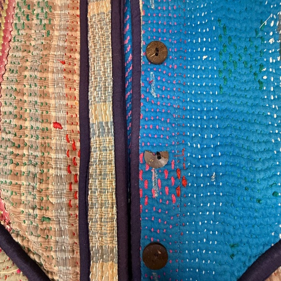 NAMAI Kaira cropped quilted patchwork Kantha jacket ONE OF A KIND - Picture 4 of 7